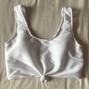 White Knotted Bikini Top Swimwear